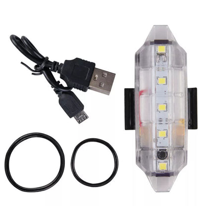 USB rechargeable bicycle front light in multiple colors for enhanced night riding safety