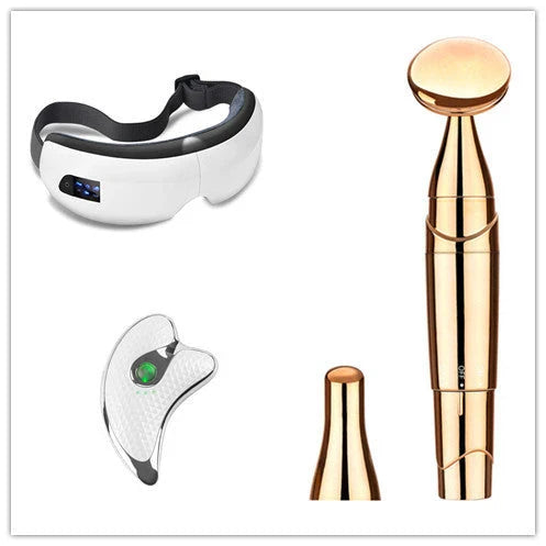 Bluetooth Eye Massager with Hot Compress, Air Pressure Massage, and Soothing Music for Relaxation and Eye Care