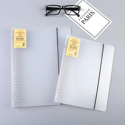 A5 and B5 26-hole horizontal line refill pad for looped ring binders
