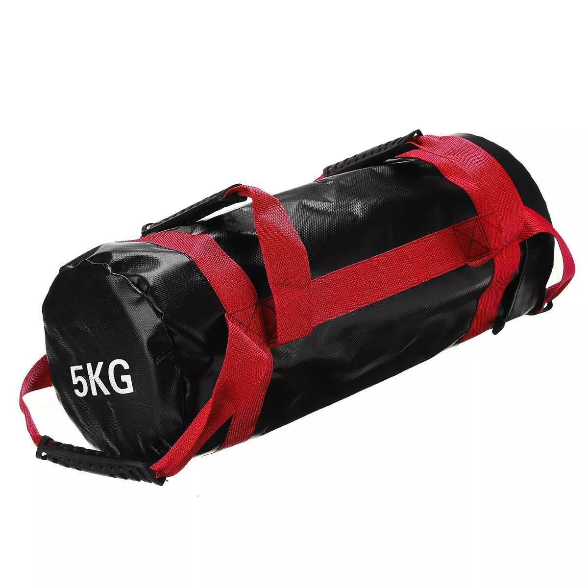 Durable PVC weightlifting sandbag for physical training and squats, available in multiple weights