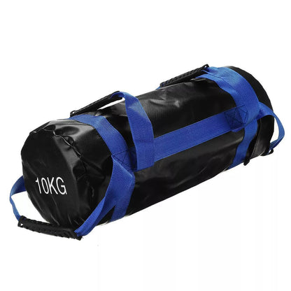 Durable PVC weightlifting sandbag for physical training and squats, available in multiple weights