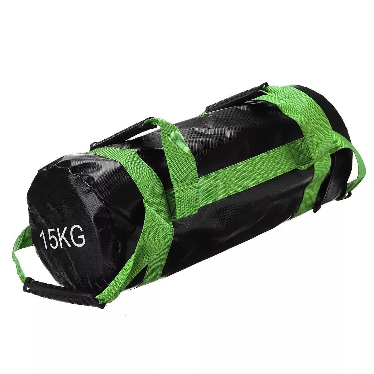 Durable PVC weightlifting sandbag for physical training and squats, available in multiple weights