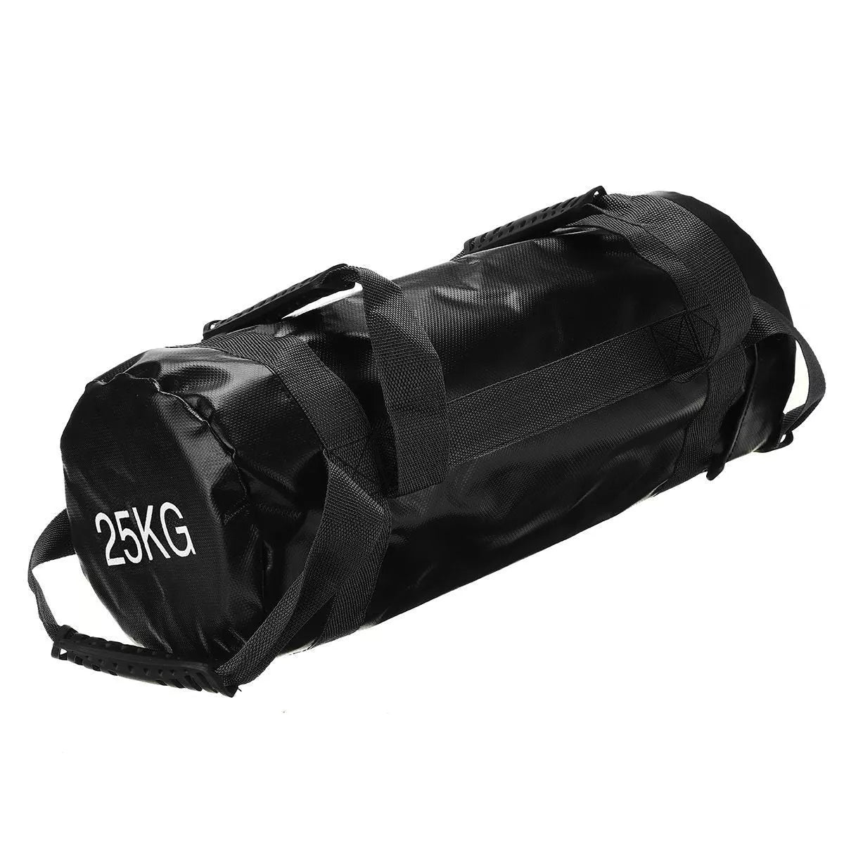 Durable PVC weightlifting sandbag for physical training and squats, available in multiple weights