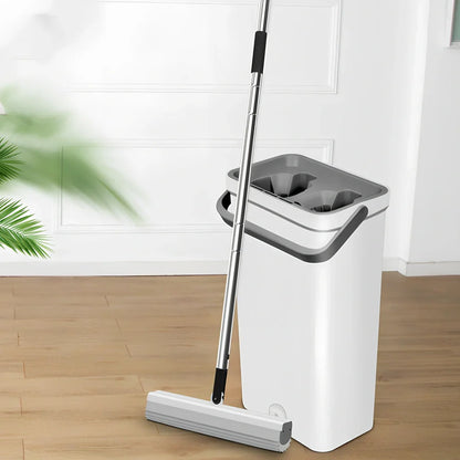 Extendable flat plate mop with 125cm reach and multiple cleaning head options in various colours