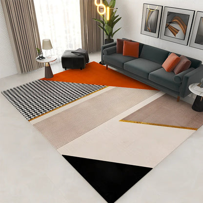 Rectangular Nordic carpet showing light luxury style with subtle texture, available in 11 sizes from 80x120cm to 200x300cm