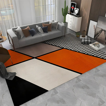 Rectangular Nordic carpet showing light luxury style with subtle texture, available in 11 sizes from 80x120cm to 200x300cm