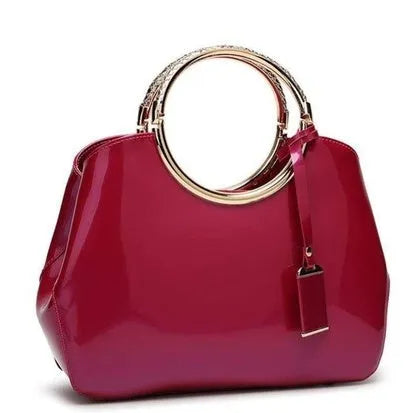 Ladies polyester evening handbag in seven colours with card slots and zipper pocket