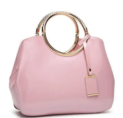 Ladies polyester evening handbag in seven colours with card slots and zipper pocket