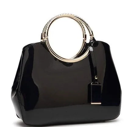 Ladies polyester evening handbag in seven colours with card slots and zipper pocket