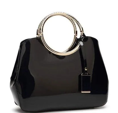 Ladies polyester evening handbag in seven colours with card slots and zipper pocket
