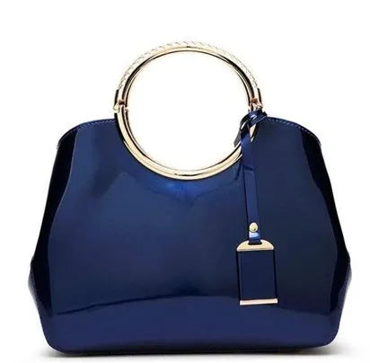 Ladies polyester evening handbag in seven colours with card slots and zipper pocket