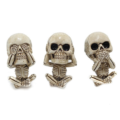 Skull car ornaments with air freshener, European cartoon style ghost head decor