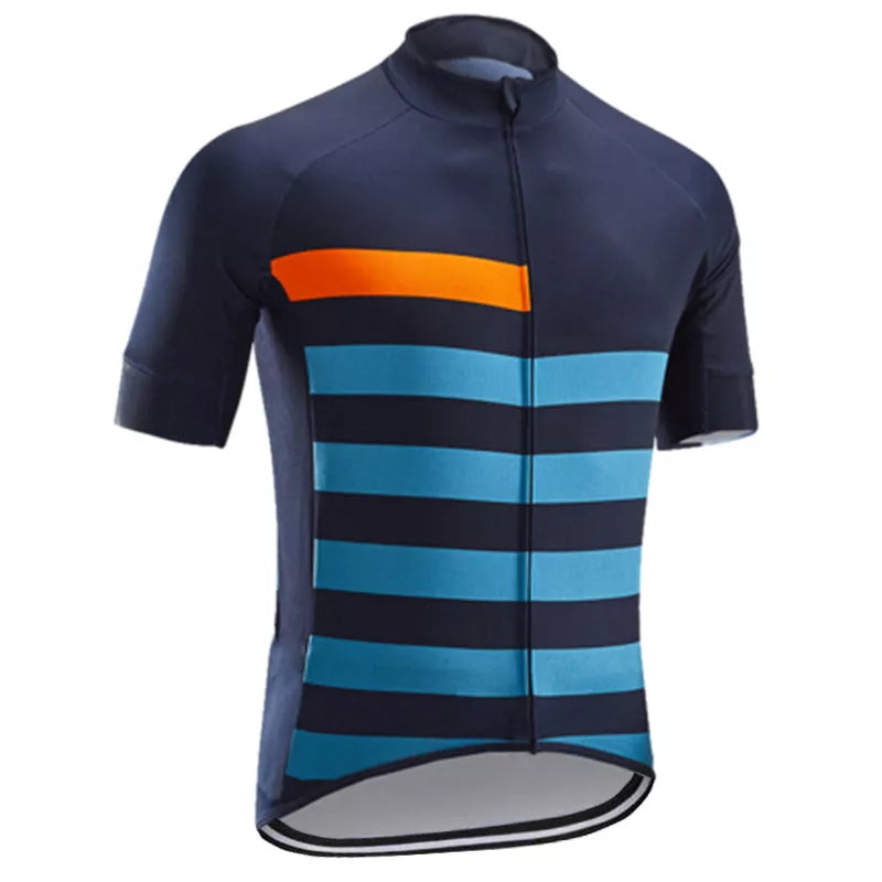 Men's lightweight cycling jersey in gradient red, designed for road and mountain biking