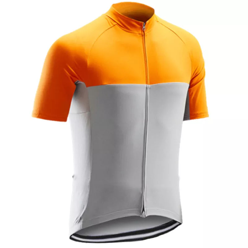Men's lightweight cycling jersey in gradient red, designed for road and mountain biking