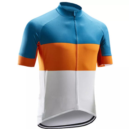 Men's lightweight cycling jersey in gradient red, designed for road and mountain biking