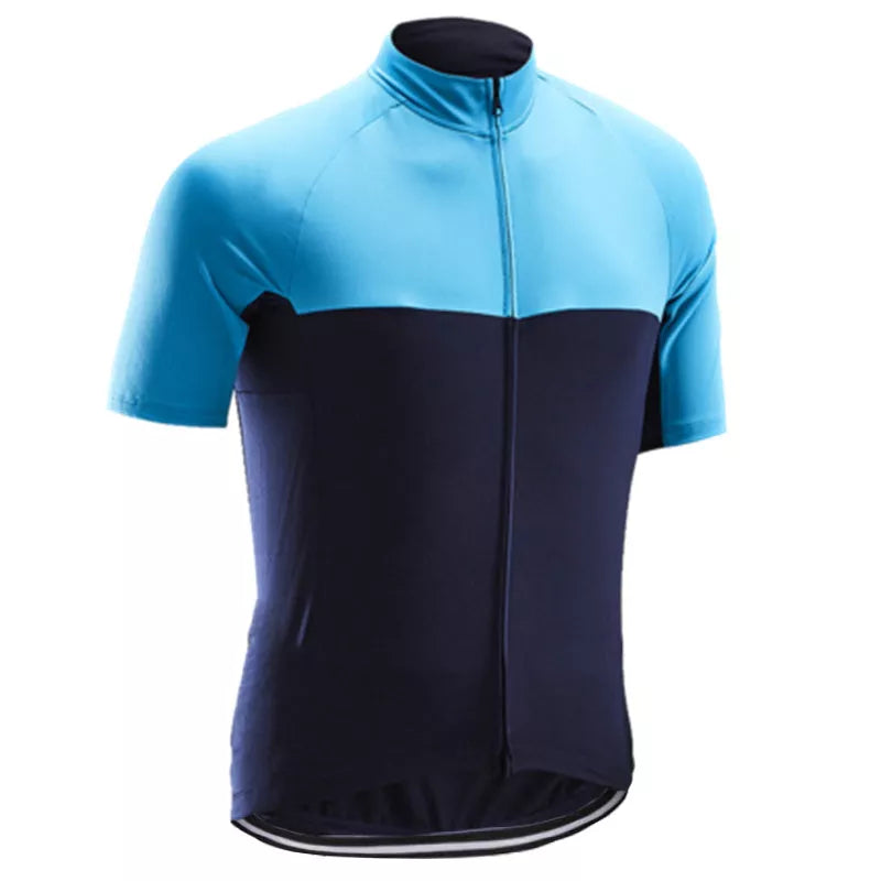 Men's lightweight cycling jersey in gradient red, designed for road and mountain biking