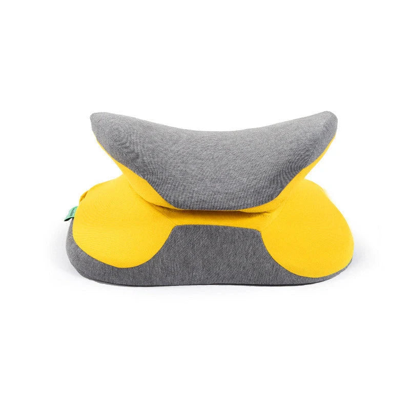 Memory Foam Nap Pillow with Waist Support in navy blue, fruit green, lemon yellow, and girlish pink