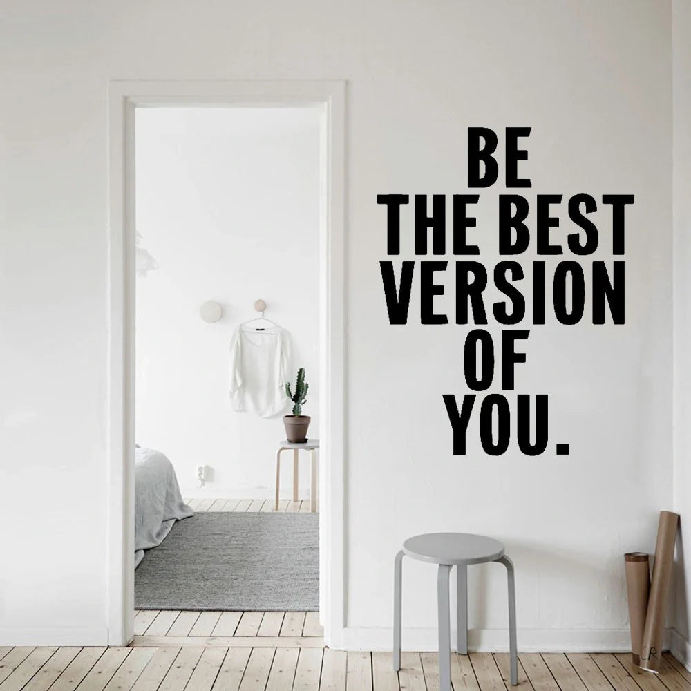 Modern waterproof PVC alphabet wall stickers for home and office decoration