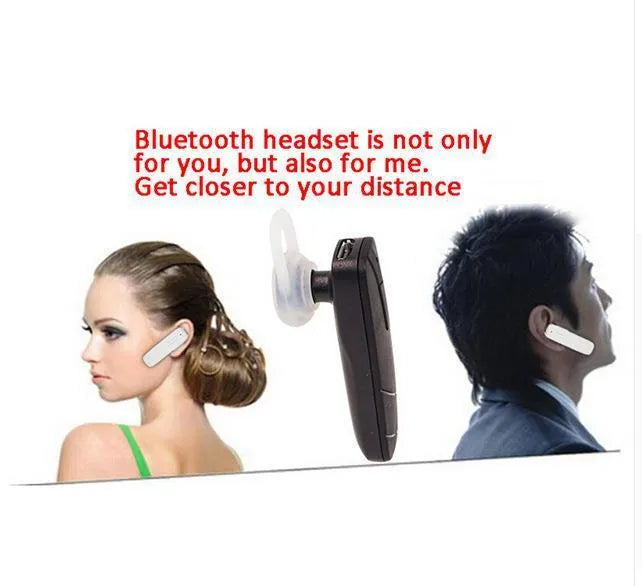 Black and white wireless Bluetooth earphones showing compact earplug design.