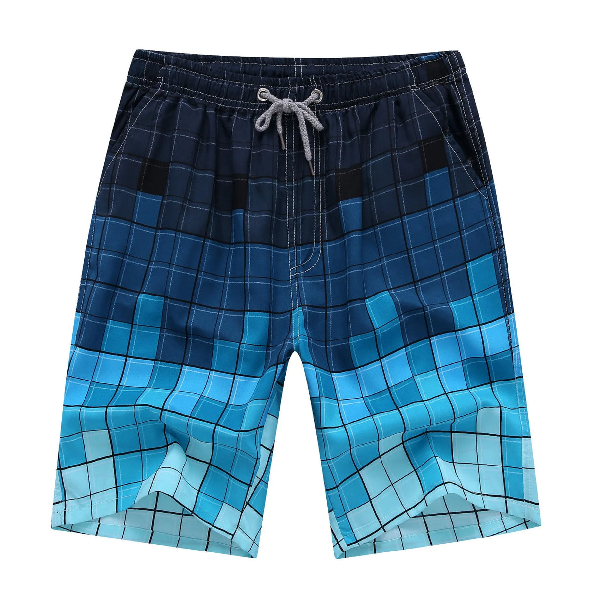 Mens quick dry swim trunks with mesh lining, thin section, available in multiple colours and patterns, Asian sizes M-4XL.