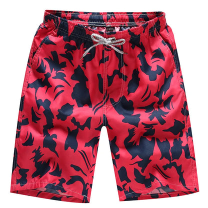 Mens quick dry swim trunks with mesh lining, thin section, available in multiple colours and patterns, Asian sizes M-4XL.