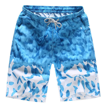 Mens quick dry swim trunks with mesh lining, thin section, available in multiple colours and patterns, Asian sizes M-4XL.