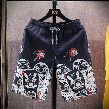 Mens quick dry swim trunks with mesh lining, thin section, available in multiple colours and patterns, Asian sizes M-4XL.