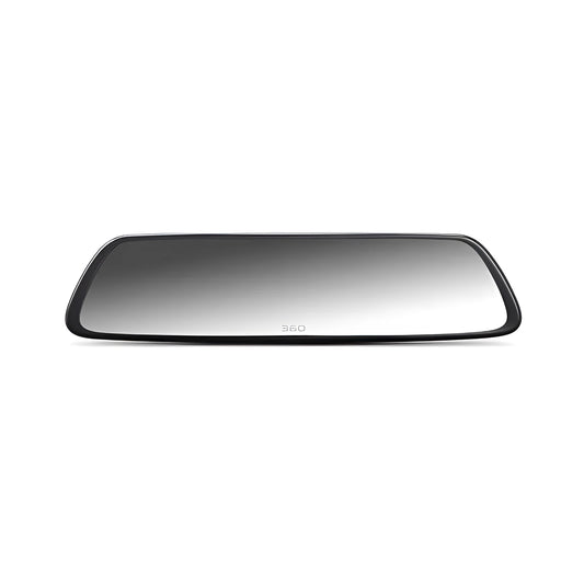 Black 360-degree driving recorder dash cam with night vision on a car windscreen.