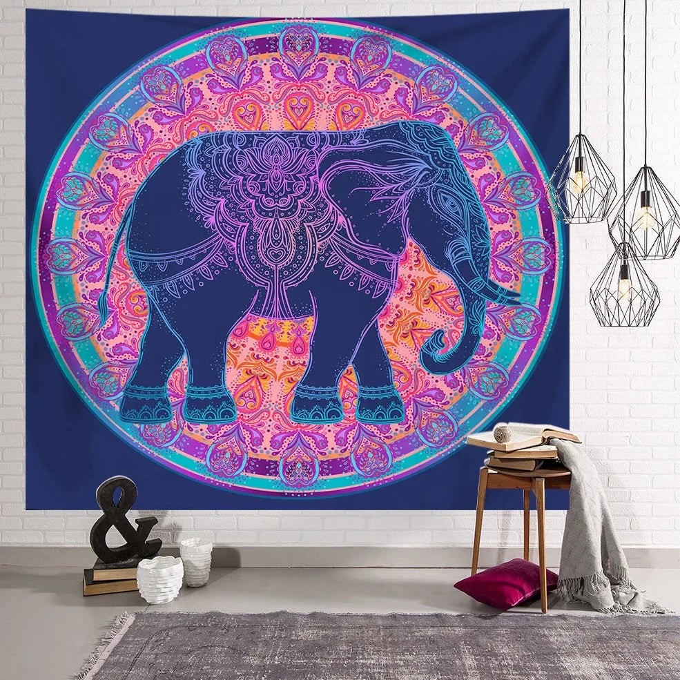 Rectangular alien motif tapestry with American style design in 100% polyester fibre fabric