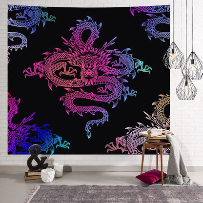 Rectangular alien motif tapestry with American style design in 100% polyester fibre fabric