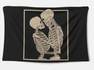 Handmade cotton tapestry wall hanging with traditional weaving, approx. 36x24 inches