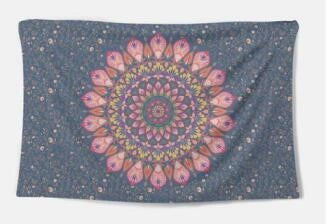 Handmade cotton tapestry wall hanging with traditional weaving, approx. 36x24 inches