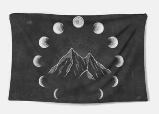 Handmade cotton tapestry wall hanging with traditional weaving, approx. 36x24 inches