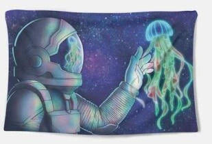 Handmade cotton tapestry wall hanging with traditional weaving, approx. 36x24 inches