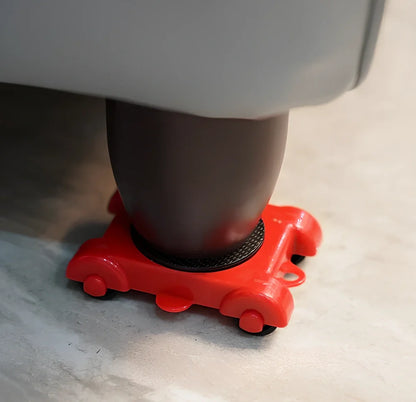 13-piece plastic heavy object mover set with 340mm base for 200kg loads, including levers and grips for safe sliding