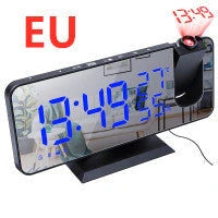 Multifunctional Radio Projection Alarm Clock with adjustable brightness and USB charging port