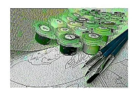 Apple and Chardonnay DIY digital painting kit with linen canvas and three brushes for beginner-friendly crafting at home, available in three sizes without inner frame in colour A1A