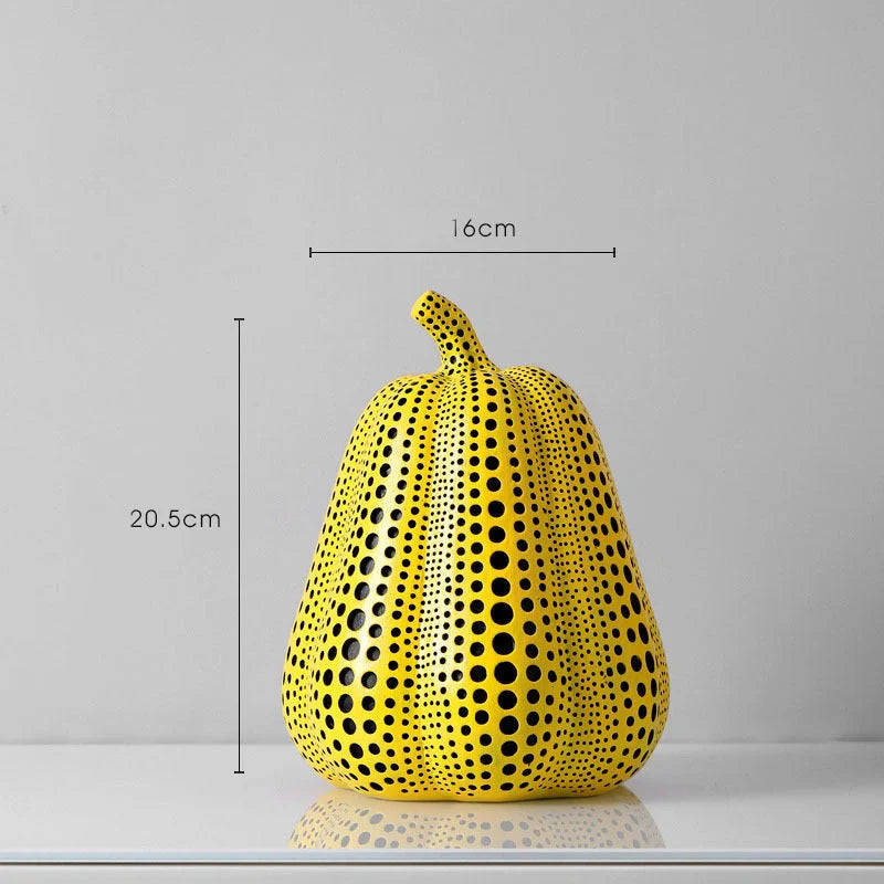 Retro resin pumpkin dot ornaments for home and office decor