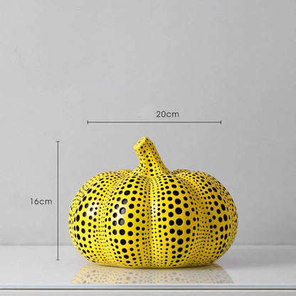 Retro resin pumpkin dot ornaments for home and office decor