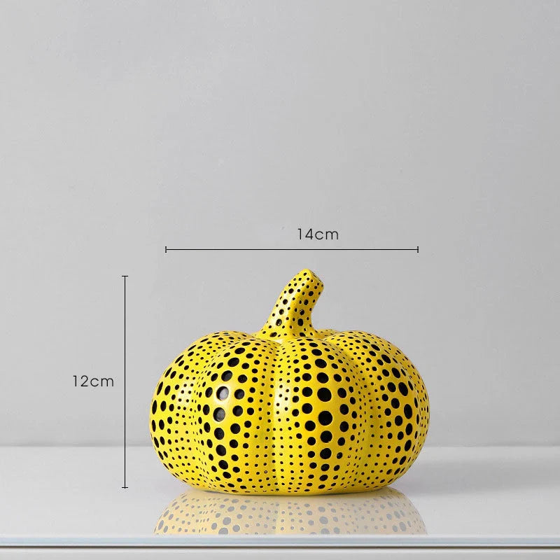 Retro resin pumpkin dot ornaments for home and office decor