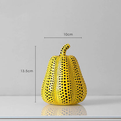 Retro resin pumpkin dot ornaments for home and office decor