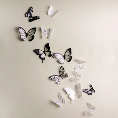 3D butterfly wall sticker with waterproof PVC material for durable home decor