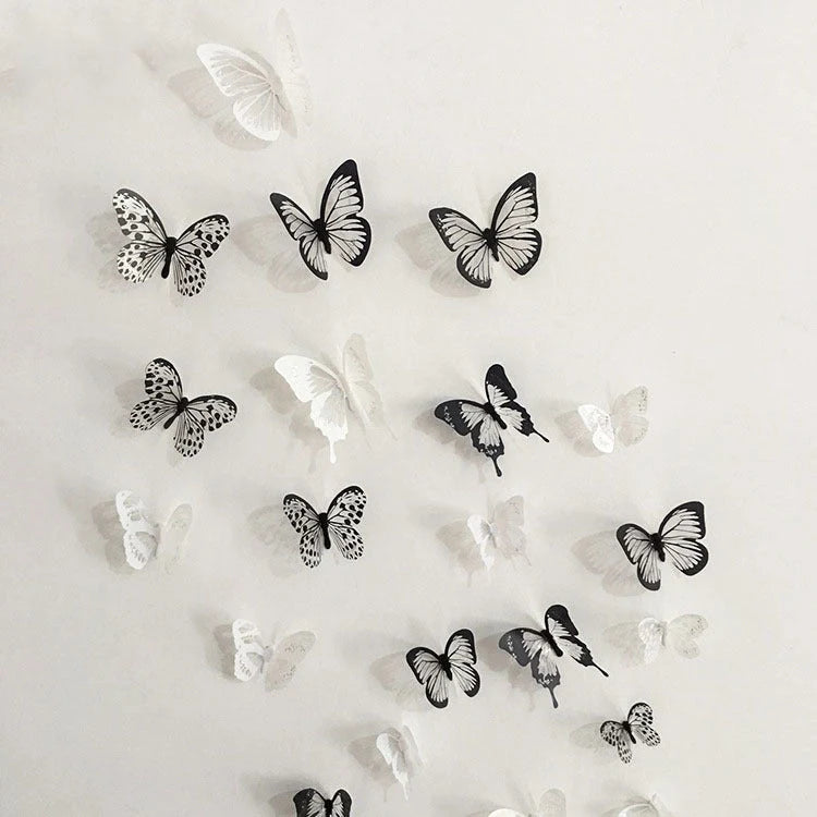 3D butterfly wall sticker with waterproof PVC material for durable home decor