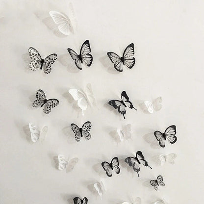 3D butterfly wall sticker with waterproof PVC material for durable home decor