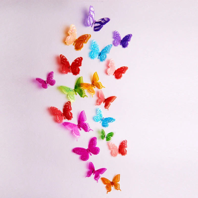 3D butterfly wall sticker with waterproof PVC material for durable home decor