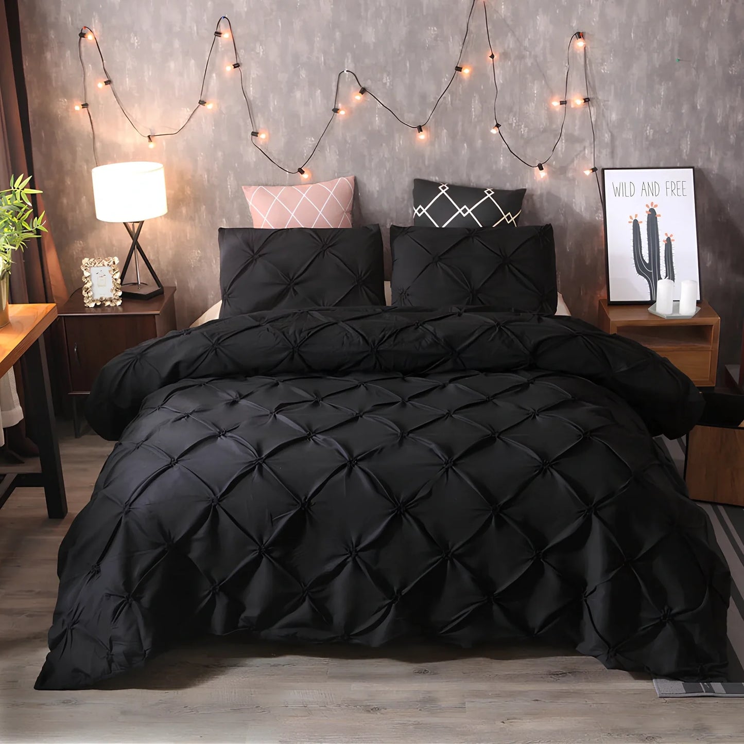 Craft Home Textiles polyester duvet cover with fern pattern in eight colour options across seven size variations