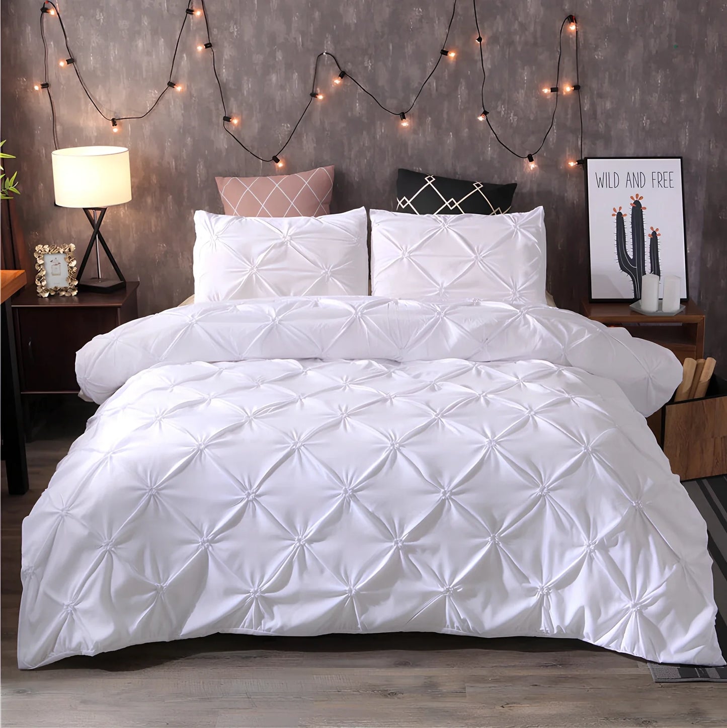 Craft Home Textiles polyester duvet cover with fern pattern in eight colour options across seven size variations