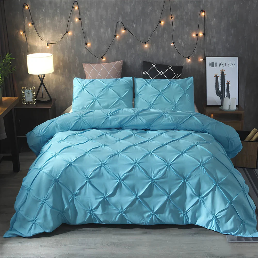 Craft Home Textiles polyester duvet cover with fern pattern in eight colour options across seven size variations