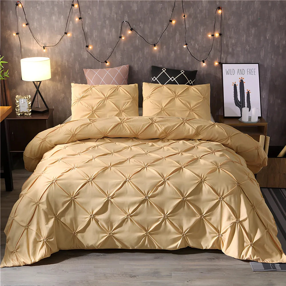 Craft Home Textiles polyester duvet cover with fern pattern in eight colour options across seven size variations