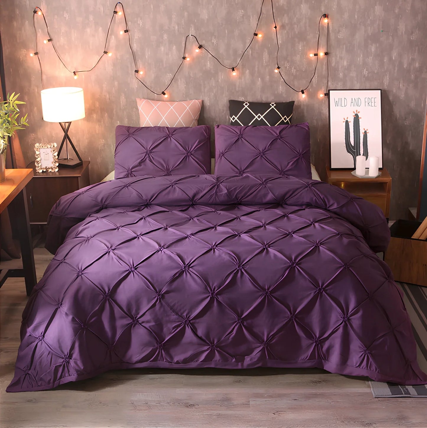 Craft Home Textiles polyester duvet cover with fern pattern in eight colour options across seven size variations